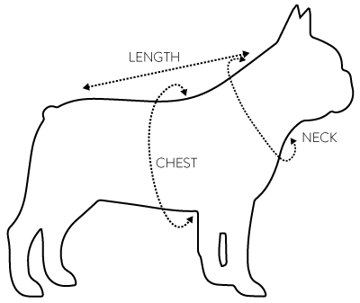 Essential Dog Jumper Size Chart and measurement instructions
