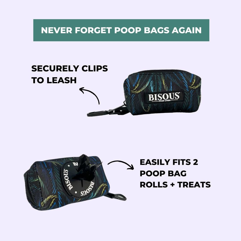 Dog Poop Bag Holder | Plume Green - Bisous Pets