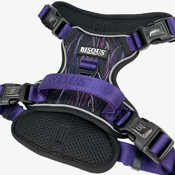 Smart-Fit dog harness in Plume Purple by Bisous
