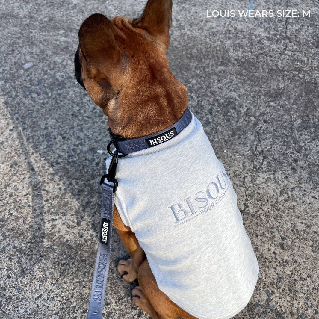 ESSENTIAL DOG SWEATSHIRT | WHITE MARLE - Bisous Pets