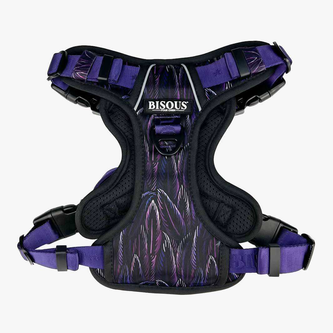 Smart-Fit dog harness in Plume Purple by Bisous